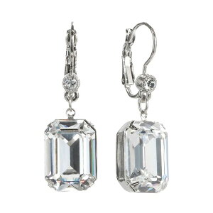 1928 fB[X ANZT[ sAXECO 1928 Crystal Rectangle Drop Earrings Grey O[