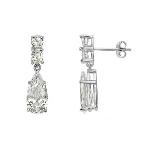 Aufbh fB[X ANZT[ sAXECO Unbranded Sterling Silver Cubic Zirconia Dangle Drop Earringsterling Vo[