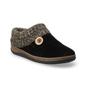 N[NX fB[X V[Y T_ XG[h ClarksR Suede Women's Clog Slippers Black ubN
