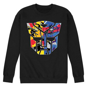 �A�j���L�����N�^�[ �����Y �g�b�v�X T�V���c �X�E�F�b�g ���S �t���[�X Licensed Character Men's Transformers Logo Fleece Sweatshirt Black �u���b�N