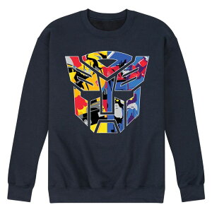 �A�j���L�����N�^�[ �����Y �g�b�v�X T�V���c �X�E�F�b�g ���S �t���[�X Licensed Character Men's Transformers Logo Fleece Sweatshirt Navy �l�C�r�[