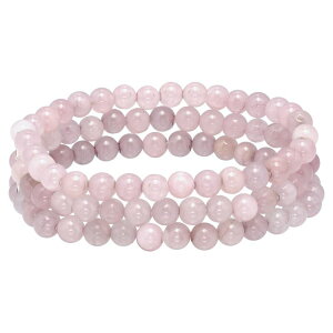 Aleure Precioso ���f�B�[�X �A�N�Z�T���[ �u���X���b�g�E�o���O���E�A���N���b�g Aleure Precioso Beaded 3-Row Stretch Bracelet Rose Quartz