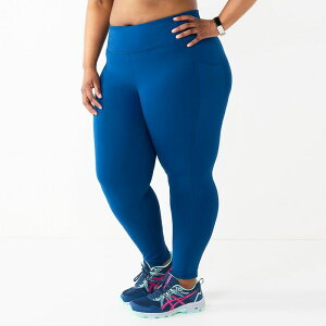 Tek Gear ���f�B�[�X �{�g���X �J�W���A���p���c �v���X�T�C�Y ���M���X �n�C�E�G�X�g Plusize Tek GearR Ultrastretchigh-Waisted Side Pocket 7/8 Leggings Blue Crayon �u���[
