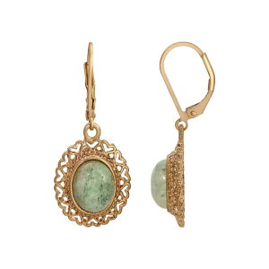 1928 ���f�B�[�X �A�N�Z�T���[ �s�A�X�E�C�������O 1928 Oval Heart Filigree Drop Earrings Green �O���[��