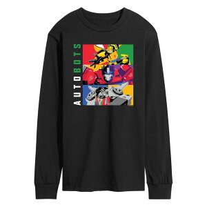 �A�j���L�����N�^�[ �����Y �g�b�v�X T�V���c �O���t�B�b�N Licensed Character Men's Transformers Autobots Long Sleeve Graphic Tee Black �u���b�N