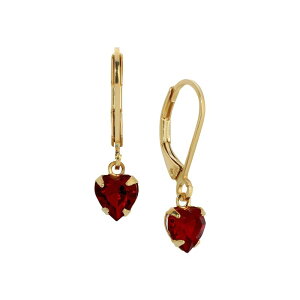 1928 ���f�B�[�X �A�N�Z�T���[ �s�A�X�E�C�������O 1928 Gold Tone Crystal Heart Drop Earrings Red ���b�h