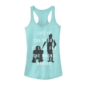 yz X^[ EH[Y fB[X TVc gbvX Juniors' Star Wars R2-D2 & C-3PO "Life is Too Short" Tank Top Cancun