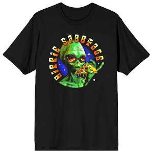 �A�j���L�����N�^�[ �����Y �g�b�v�X T�V���c �O���t�B�b�N Licensed Character Men's Hippie Sabotage Alien Eating Short Sleeve Graphic Tee Black �u���b�N