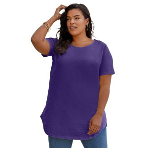 ���A�}���Y ���f�B�[�X �g�b�v�X T�V���c Roaman's Crisscross-back Ultimate Tunic Midnight Violet �o�C�I���b�g