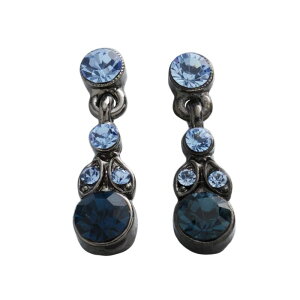 yz 1928 fB[X sAXECO ANZT[ 1928 Jet Blue Simulated Crystal Drop Earrings No Color