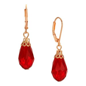 1928 fB[X ANZT[ sAXECO 1928 Faceted Beadrop Earrings Red bh