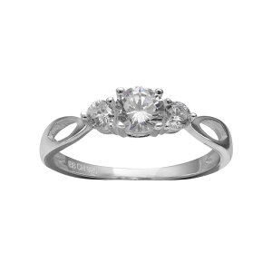 �v�������[�Y ���f�B�[�X �A�N�Z�T���[ �����O PRIMROSE Sterling Silver Cubic Zirconia 3-Stone Ringrey �O���[