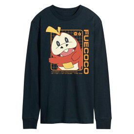 【送料無料】 ライセンス キャラクター メンズ Tシャツ トップス Men's Pokemon Fuecoco Stats Long Sleeve Graphic Tee Navy