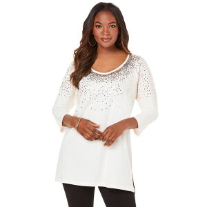 ���A�}���Y ���f�B�[�X �g�b�v�X T�V���c Roaman's Three-quarter Sleevembellished Tuniclassic Red Beading ���b�h