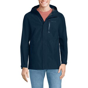 yz YGh Y WPbgEu] AE^[ Big & Tall Lands' End Waterproof Hooded Packable Rain Jacket Radiant Navy