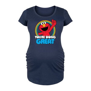 yz CZX LN^[ fB[X TVc gbvX Maternity Sesame Street Elmo You're Doing Great Graphic Tee Navy
