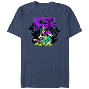 yz fBYj[ Y TVc gbvX Disney's Mickey Mouse And Friends Let's Get Creepy Men's Graphic Tee Navy Heather