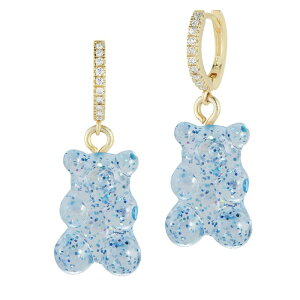 Sunkissed Sterling fB[X ANZT[ sAXECO Sunkissed Sterling 14k Gold Over Cubic Zirconia Champagne Gummy Bearrings Gold Tone Aqua ANA