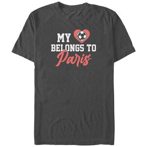 �A�j���L�����N�^�[ �����Y �g�b�v�X T�V���c �O���t�B�b�N Licensed Character Men's My Heart Belongs To Parisoccer Graphic Tee Charcoal �`���R�[��