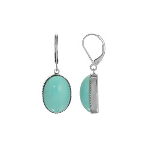 1928 ���f�B�[�X �A�N�Z�T���[ �s�A�X�E�C�������O 1928 Silver Tone Simulated Turquoise Drop Earrings Turquoise �^�[�R�C�Y