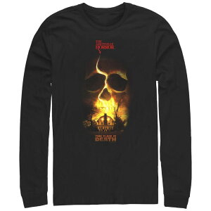 �A�j���L�����N�^�[ �����Y �g�b�v�X T�V���c ���[�X �O���t�B�b�N Licensed Character Men's The Amityville Horror The Place Is Death Long Sleeve Graphic Tee Black �u���b�N