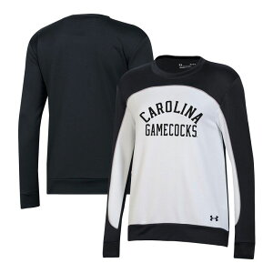 yz A_[A[}[ fB[X TVc gbvX Women's Under Armour Black/White South Carolina Gamecocks Colorblock Pullover Sweatshirt Scr Black