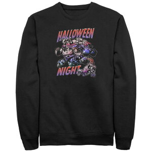 �A�j���L�����N�^�[ �����Y �g�b�v�X T�V���c �t���[�X �O���t�B�b�N Licensed Character Men's Transformers Evergreen Halloweenight Graphic Fleece Black �u���b�N