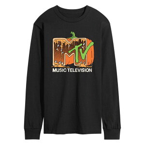 �A�j���L�����N�^�[ �����Y �g�b�v�X T�V���c �O���t�B�b�N Licensed Character Men's MTV Pumpkin Long Sleeve Graphic Tee Black �u���b�N