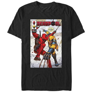 �}�[�x�� �����Y �g�b�v�X T�V���c �O���t�B�b�N Men's Marvel Deadpool And Wolverine Did We Just Become Best Bubs Graphic Tee Black �u���b�N