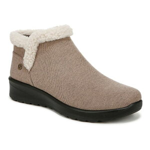 yz rW[Y fB[X u[cECu[c V[Y Bzees Greeting Women's Ankle Boots Brown Twill