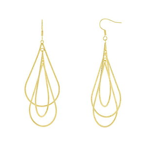 v[Y fB[X ANZT[ sAXECO PRIMROSE Triple Diamond Cuteardrop Earrings Gold Tone S[h