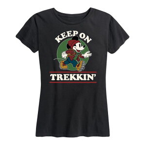 yz fBYj[ fB[X TVc gbvX Disney's Mickey Mouse Women's Keep On Trekkin' Graphic Tee Black