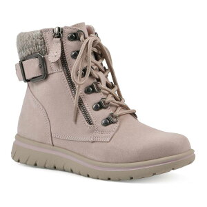 �N���t�o�C�z���C�g�}�E���e�� ���f�B�[�X �V���[�Y �u�[�c�E���C���u�[�c Cliffs by White Mountain Hearty Women's Combat Boots Pale Pink Fabric �s���N