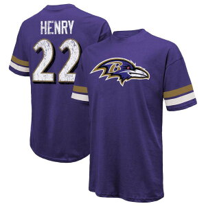 �}�W�F�X�e�B�b�N �����Y �g�b�v�X T�V���c Men's Majestic Threads Derrick Henry Purple Baltimore Ravens Name & Number Oversized T-Shirt Rav Purple �p�[�v��
