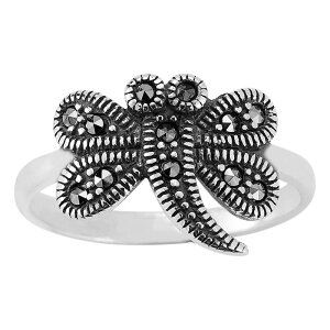 Sunkissed Sterling ���f�B�[�X �A�N�Z�T���[ �����O Sunkissed Sterling Silver Oxidized Cubic Zirconia Dragonfly Ring Silver Tone �V���o�[