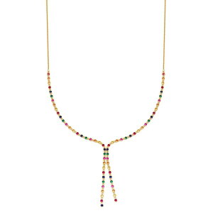 yz Aufbh fB[X lbNXE`[J[Ey_ggbv ANZT[ 18k Gold Over Silver Gemstone Necklace Gold Tone