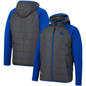 yz RVA Y WPbgEu] AE^[ Men's Colosseum Charcoal/Royal Air Force Falcons Good On You Raglan Full-Zip Jacket Afa Charco