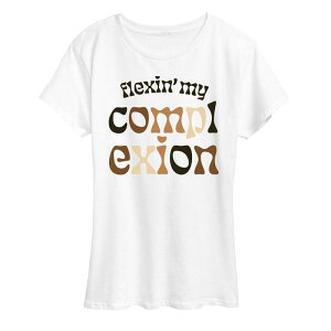 yz CZX LN^[ fB[X TVc gbvX Women's Flexin' My Complexion Graphic Tee White