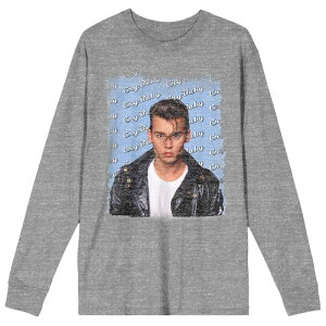 �A�j���L�����N�^�[ ���f�B�[�X �g�b�v�X T�V���c �O���t�B�b�N Licensed Character Juniors' Cry-Baby Wade Walker Mug Long Sleeve Graphic Tee Gray �O���[