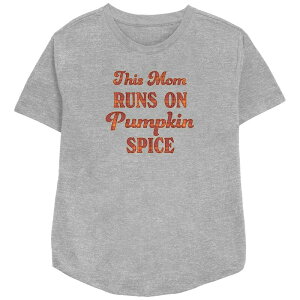 �A���u�����f�b�h ���f�B�[�X �g�b�v�X T�V���c �����b�N�X�t�B�b�g �O���t�B�b�N Unbranded Women's This Mom Runs On Pumpkin Spice Relaxed Fit Graphic Tee Athletic Heather �w�U�[