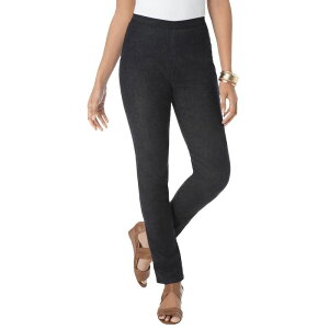 �W�F�V�J�����h�� ���f�B�[�X �{�g���X �f�j���p���c �v���X�T�C�Y �g�[�� Jessica London Women's Plusize Tall Stretch Denim Straight-leg Jegging Black �u���b�N