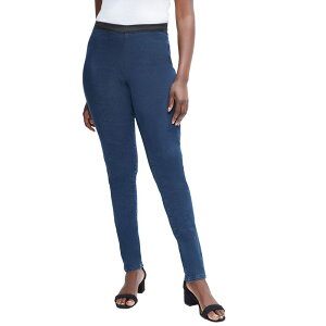 �W�F�V�J�����h�� ���f�B�[�X �{�g���X �f�j���p���c �v���X�T�C�Y �g�[�� Jessica London Women's Plusize Tall Stretch Denim Straight-leg Jegging Medium Stonewash �f�j��