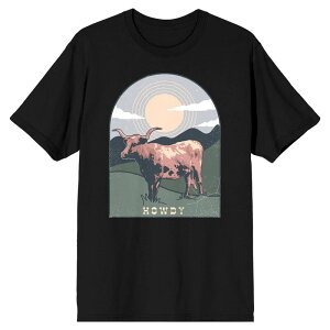 yz CZX LN^[ Y TVc gbvX Men's Cow Western Howdy Graphic Tee White