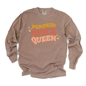 Simply Sage Market ���f�B�[�X �g�b�v�X T�V���c Simply Sage Market Pumpkin Spice Queen Garment Dyed Long Sleeve Teespresso