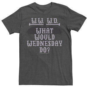 yz CZX LN^[ Y TVc gbvX Men's Wednesday What Would Wednesday Do Tee Charcoal Heather