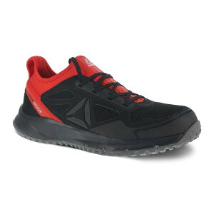 【送料無料】 リーボック メンズ ブーツ・レインブーツ シューズ Reebok Work All Terrain Men's Steel Toe Shoes Black Red