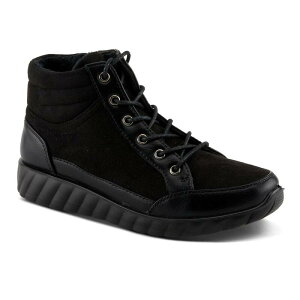 yz tNTX fB[X u[cECu[c V[Y Flexus by Spring Step Sonata Women's Lace-Up Wedge Sneaker Boots Black
