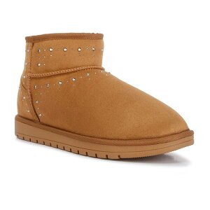 �����h�����O ���f�B�[�X �V���[�Y �u�[�c�E���C���u�[�c London Rag Winnifred Women's Rhinestonembellished Faux Fur Boots Tan �^��