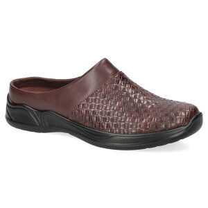 yz C[W[Xg[g fB[X T_ V[Y Easy Street Janalee Women's Brown Woven Embossed Comfort Mules Brown Woven Embossed