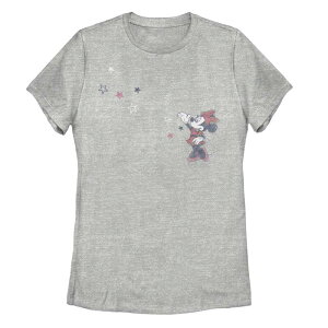 yz fBYj[ fB[X TVc gbvX Disney's Minnie Mouse American Stars Juniors' Graphic Tee Athletic Heather